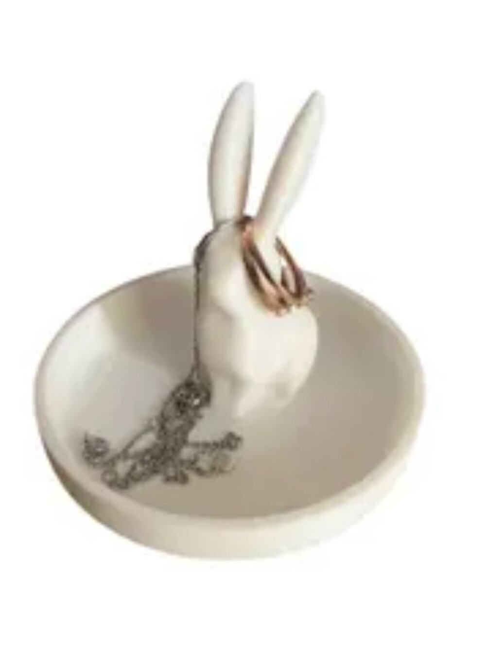 Bunny Ring Holder Jewelry Dish & Trinket Tray